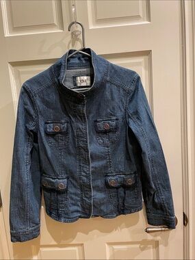 LAL Jean Jacket With Large Snaps Size L
